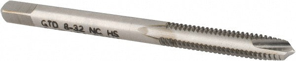 Widia 2750199 Spiral Point Tap #8-32 UNC, 2 Flutes, Plug Chamfer, 2B/3B Class of Fit, High-Speed Steel, Bright/Uncoated