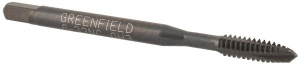 Widia 5357285 Spiral Point Tap #6-32 UNC, 2 Flutes, Plug Chamfer, 2B/3B Class of Fit, High-Speed Steel-E, Black Oxide Coated