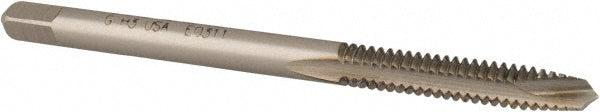 Widia 2750210 Spiral Point Tap #6-32 UNC, 2 Flutes, Plug Chamfer, 2B/3B Class of Fit, High-Speed Steel, Bright/Uncoated