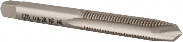 Widia 2750128 Spiral Point Tap 1/4-28 UNF, 2 Flutes, Plug Chamfer, 2B/3B Class of Fit, High-Speed Steel, Bright/Uncoated
