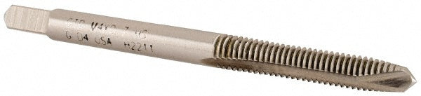 Widia 2750012 Spiral Point Tap M4x0.7 Metric, 2 Flutes, Plug Chamfer, 6H Class of Fit, High-Speed Steel, Bright/Uncoated