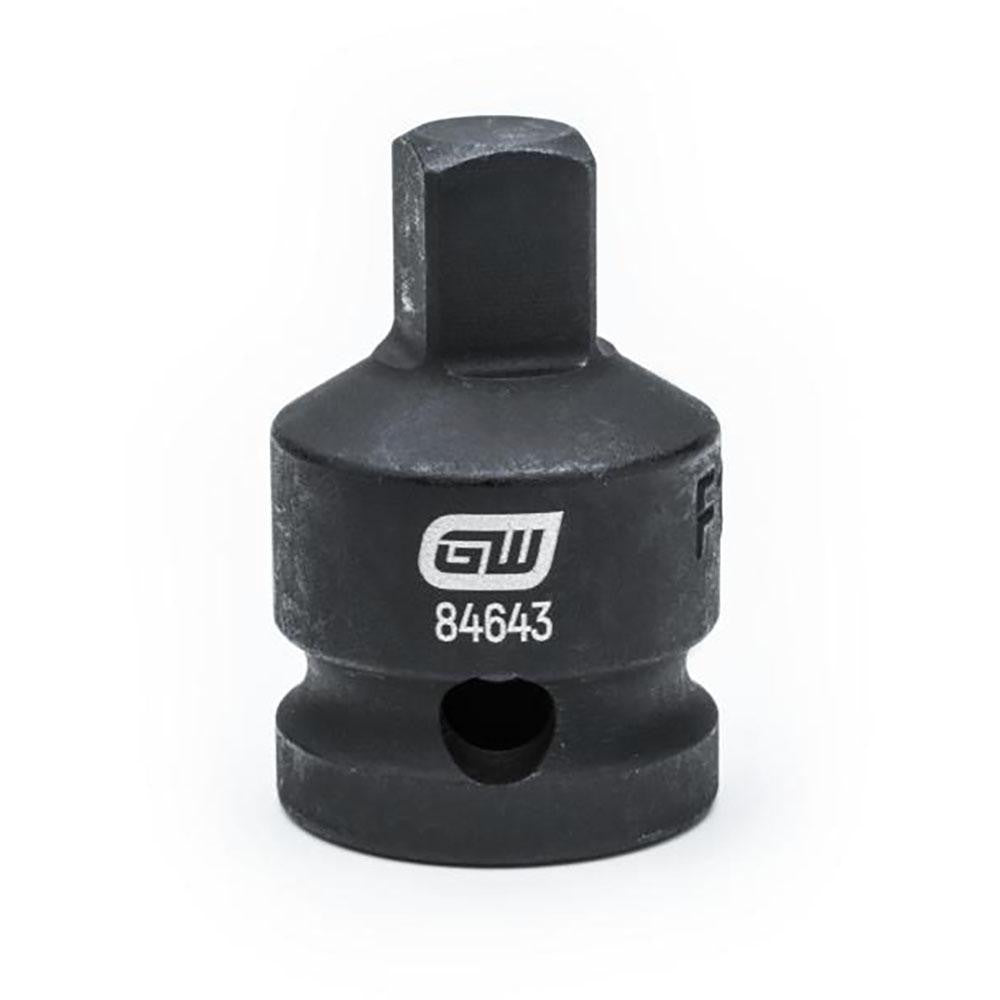 GEARWRENCH 84643 Socket Adapter Impact Drive, 3/8" Square Male, 1/2" Square Female