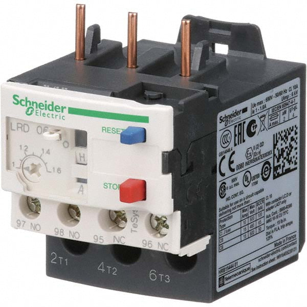 Schneider Electric LRD06 1 to 1.6 Amp, 690 VAC, Thermal IEC Overload Relay