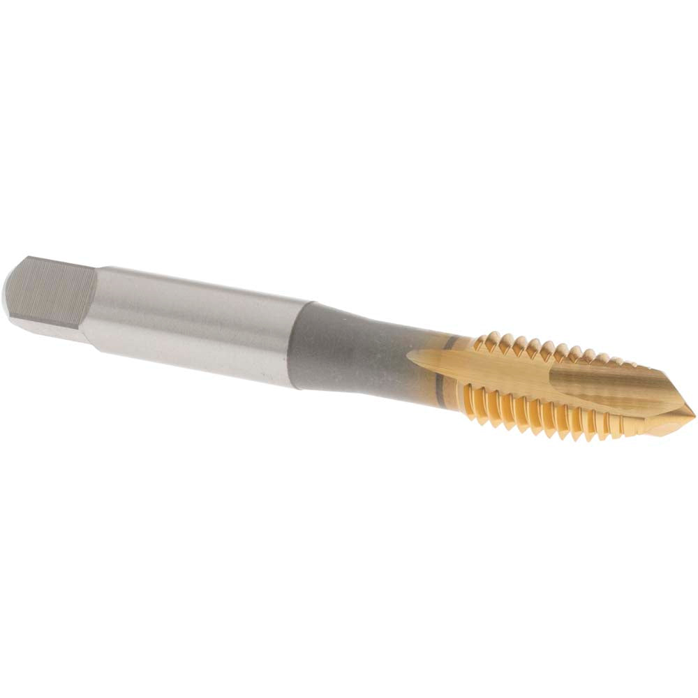OSG 1751605 Spiral Point Tap M10x1.50 Metric Coarse, 3 Flutes, Plug, 6H Class of Fit, Vanadium High Speed Steel, TiN Coated
