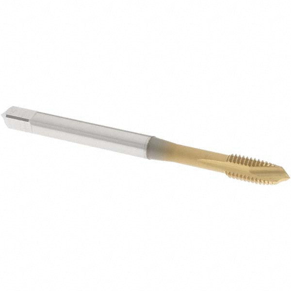 OSG 1750705 Spiral Point Tap M5x0.80 Metric Coarse, 3 Flutes, Plug, 6H Class of Fit, Vanadium High Speed Steel, TiN Coated