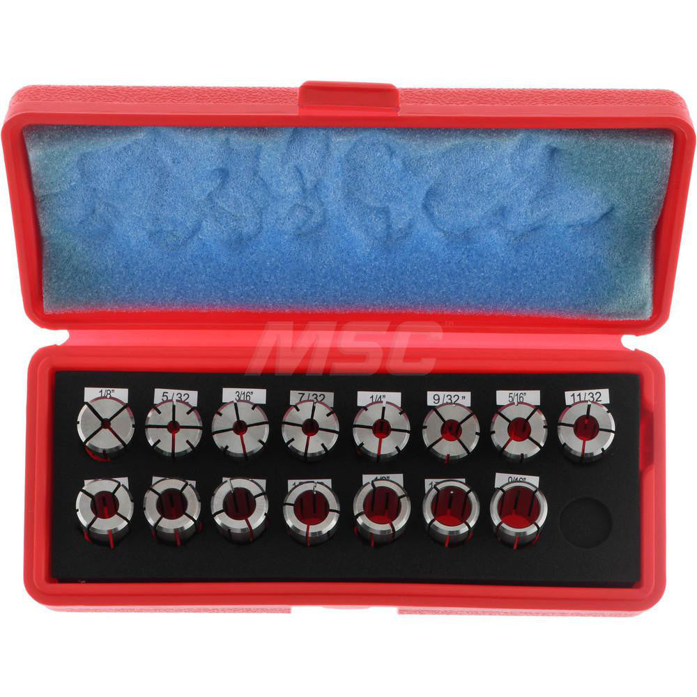 Accupro 784502 Collet Set 15 Pc, Series DA100, 1/8 to 9/16" Capacity