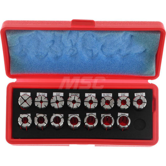 Accupro 784502 Collet Set 15 Pc, Series DA100, 1/8 to 9/16" Capacity