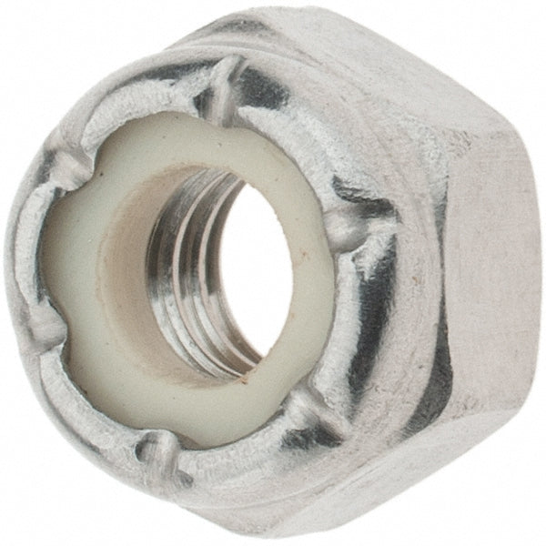 Value Collection MP93624 Hex Lock Nut Insert, Nylon Insert, 1/4-20, Grade 18-8 Stainless Steel