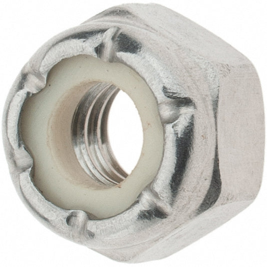 Value Collection MP93624 Hex Lock Nut Insert, Nylon Insert, 1/4-20, Grade 18-8 Stainless Steel