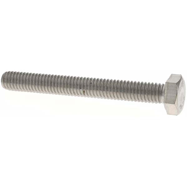 Value Collection MP47319 Hex Head Cap Screw M6 x 1.00 x 50 mm, Grade 18-8 & Austenitic Grade A2 Stainless Steel, Uncoated