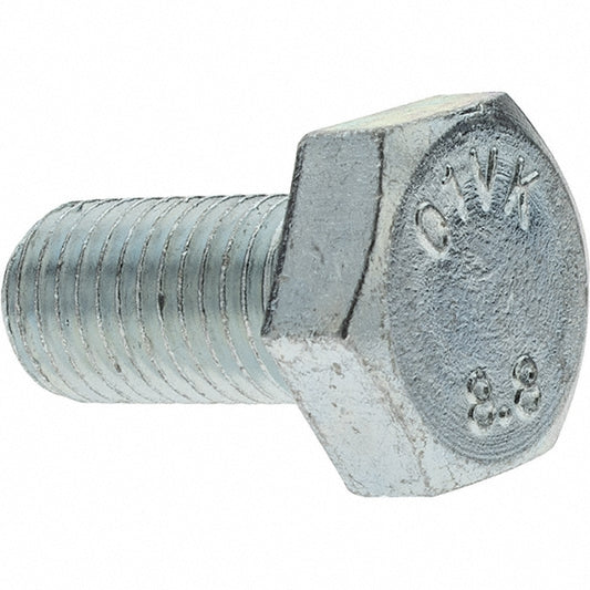 Value Collection MP42330 Hex Head Cap Screw M10 x 1.25 x 20 mm, Grade 8.8 Steel, Zinc-Plated
