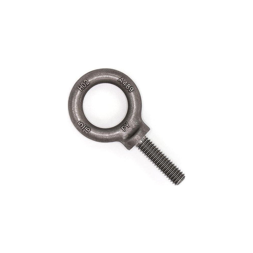Value Collection 38621 Fixed Lifting Eye Bolt With Shoulder, 900 lb Capacity, 5/16-18 Thread, Grade 1030 Steel