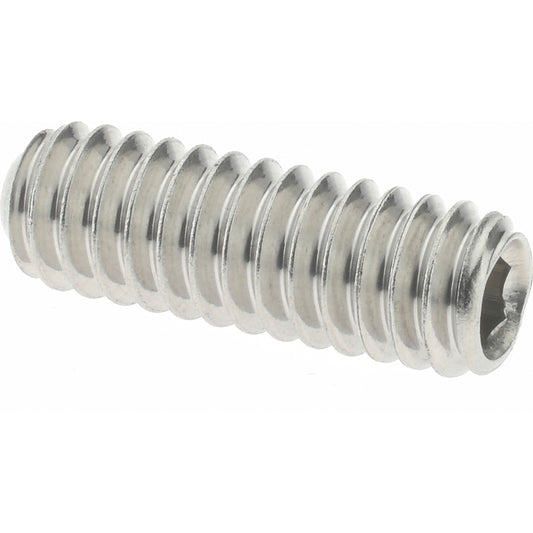 Value Collection 93939 Set Screw 1/4-20 x 3/4", Cup Point, Stainless Steel, Grade 18-8