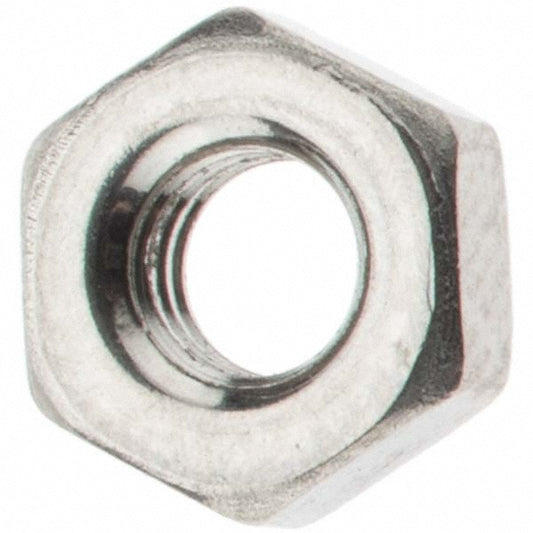 Value Collection C52000729 Hex Nut M3x0.5, Grade 316 & Austenitic Grade A4 Stainless Steel, Bright/Uncoated Finish