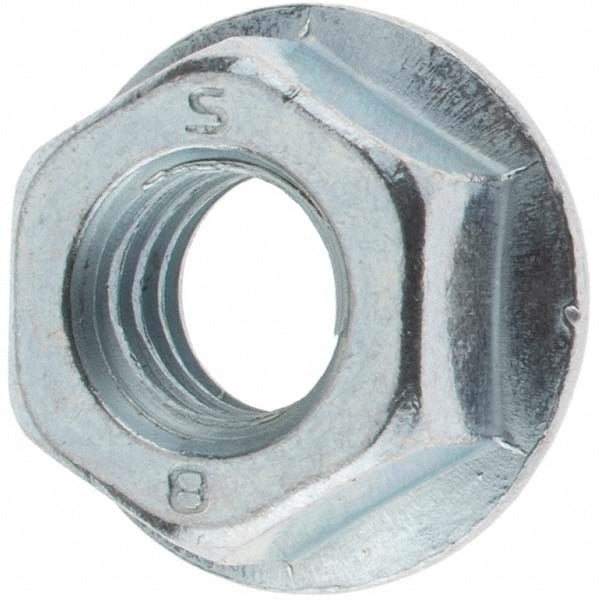 Value Collection A996683 M8, 17.9mm Flange Diam, 8mm High, 13mm Across Flats, Flange Nut
