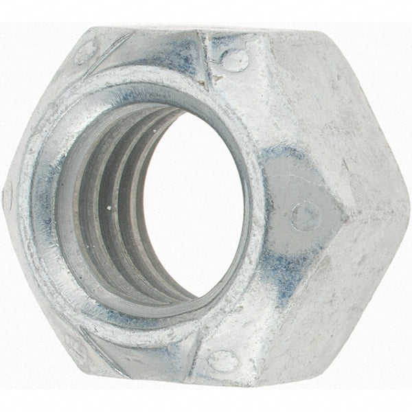 Value Collection KP66131 Hex Lock Nut Distorted Thread, 1/2-13, Grade C Steel, Zinc-Plated with Wax