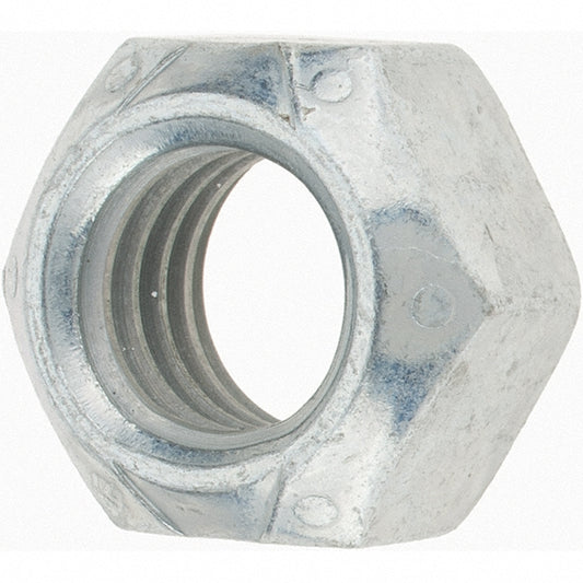 Value Collection KP66131 Hex Lock Nut Distorted Thread, 1/2-13, Grade C Steel, Zinc-Plated with Wax
