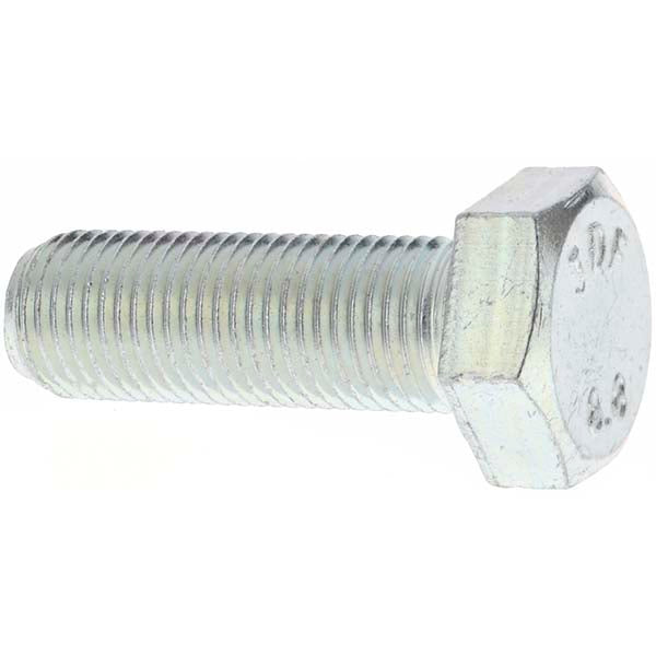 Value Collection MP42342 Hex Head Cap Screw M12 x 1.25 x 30 mm, Grade 8.8 Steel, Zinc-Plated