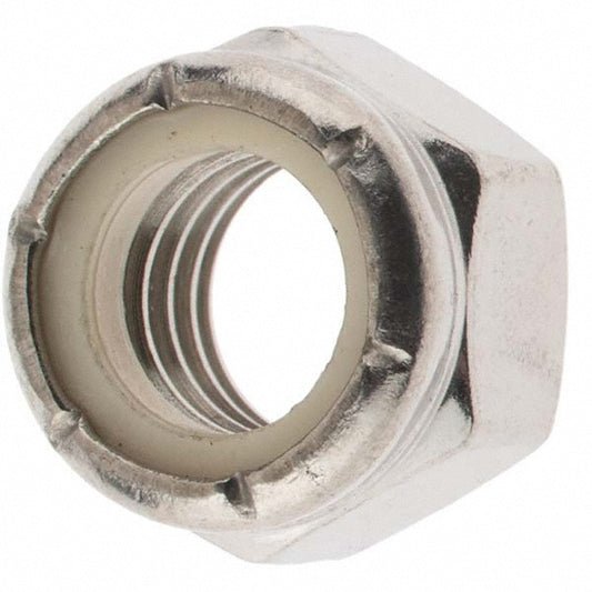 Value Collection 30637 Hex Lock Nut Insert, Nylon Insert, 7/16-14, Grade 316 Stainless Steel
