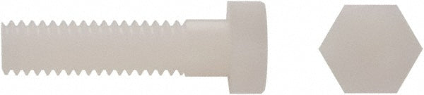 Electro Hardware HHCS-516-1.50-N Hex Head Cap Screw 5/16-18 x 1-1/2", Grade 6/6 Nylon, Uncoated