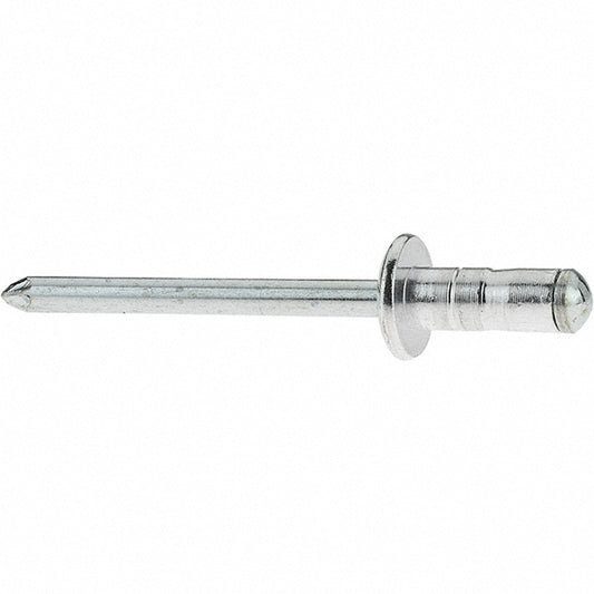 RivetKing /ABS62-64MG/RT/P100 Blind Rivet Dome Head, Aluminum Body, Steel Mandrel