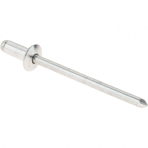 RivetKing ABA42/P100 Open End Blind Rivet Size 4-2, Dome Head, Aluminum Body, Aluminum Mandrel