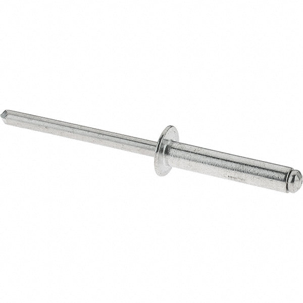 RivetKing ABA612/P100 Open End Blind Rivet Size 6-12, Dome Head, Aluminum Body, Aluminum Mandrel