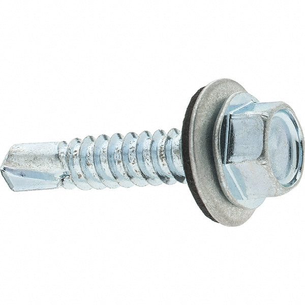 Value Collection C50000383 1/4", Hex Washer Head, Hex Drive, 1-1/4" Length Under Head, #3 Point, Self Drilling Screw