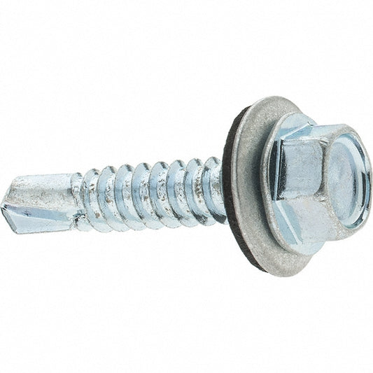 Value Collection C50000383 1/4", Hex Washer Head, Hex Drive, 1-1/4" Length Under Head, #3 Point, Self Drilling Screw