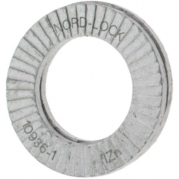 Value Collection 31515 Wedge Lock Washer 0.7283" OD, 0.4567" ID, Steel, Grade 2, Zinc-Plated