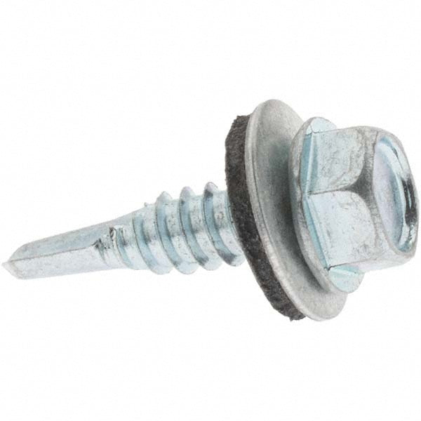 Value Collection C50000382 1/4", Hex Washer Head, Hex Drive, 1" Length Under Head, #3 Point, Self Drilling Screw