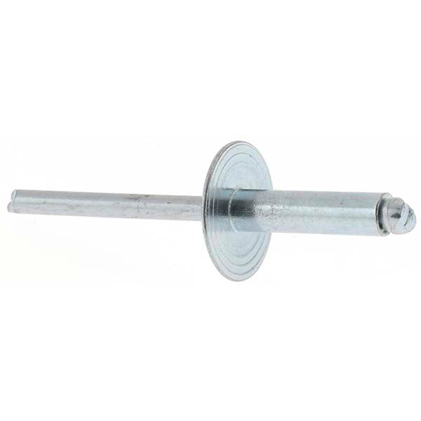 Value Collection -34176-1 Open End Blind Rivet Size 68, Large Flange Dome Head, Steel Body, Steel Mandrel