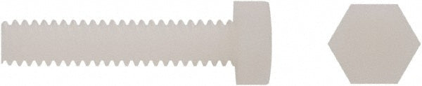 Electro Hardware HHCS-1420-1-N Hex Head Cap Screw 1/4-20 x 1", Grade 6/6 Nylon, Uncoated