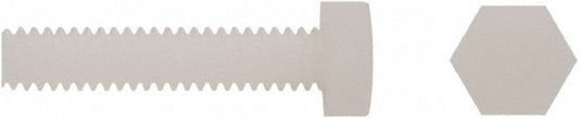 Electro Hardware HHCS-1420-750-N Hex Head Cap Screw 1/4-20 x 3/4", Grade 6/6 Nylon, Uncoated