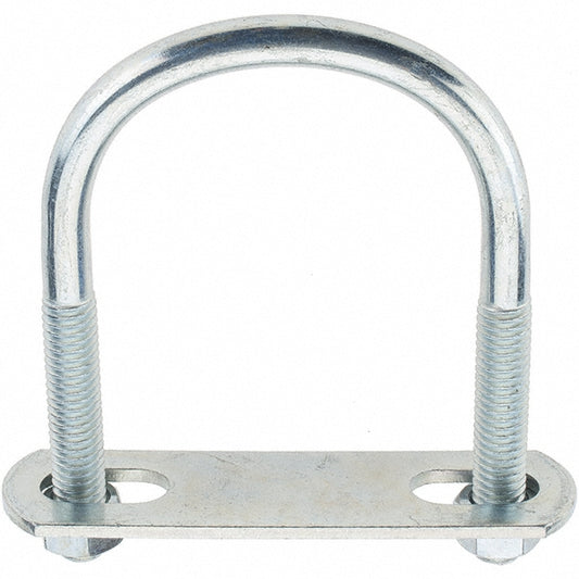 Value Collection C32818 Round U-Bolt Without Mount Plate, 3/8-16 UNC, 1-3/4" Thread Length, for 2" Pipe, Steel