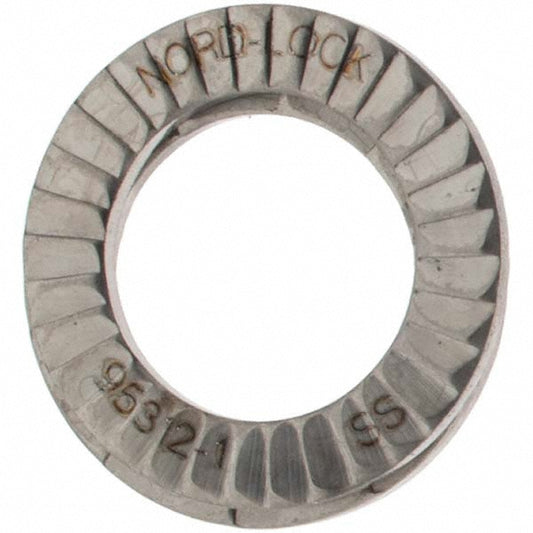 Value Collection A98015 Wedge Lock Washer 0.534" OD, 0.344" ID, Stainless Steel, 316L