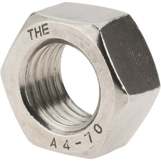 Value Collection A410325 Hex Nut M20 x 2.50, Grade 316 & Austenitic Grade A4 Stainless Steel, Uncoated
