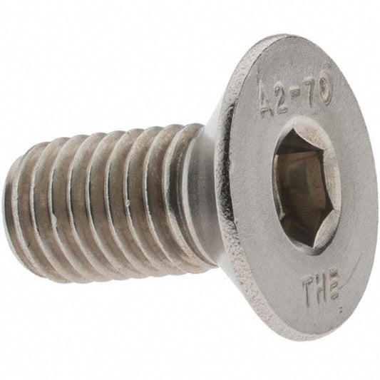 Value Collection A210206 Flat Socket Cap Screw M12x1.75, 18-8/Austenitic Grade A2 Stainless Steel