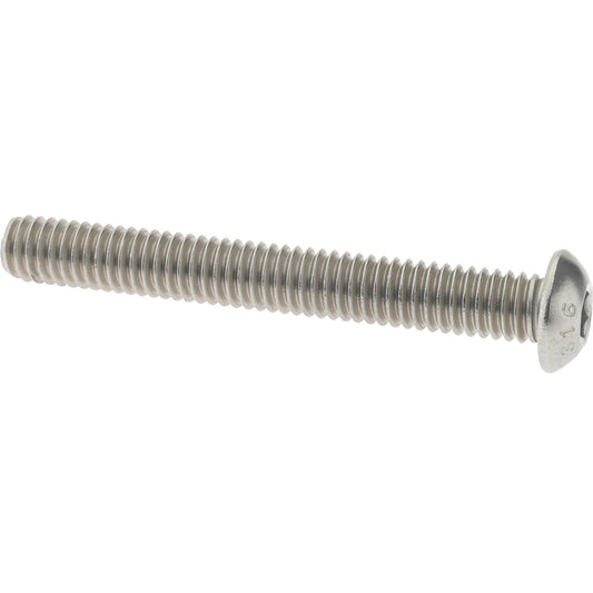 Value Collection 95631 5/16-18 2-1/2" Length Under Head Hex Socket Drive Button Socket Cap Screw