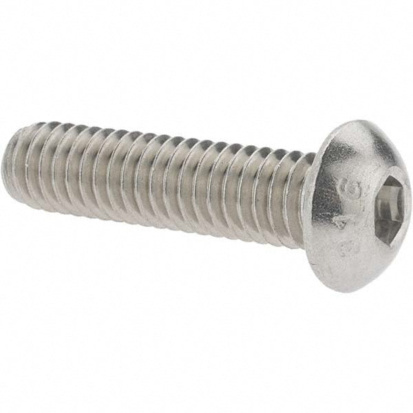 Value Collection C52000696 Button Socket Cap Screw 5/16-18, 1-1/4" Length Under Head, Stainless Steel, Bright/Uncoated