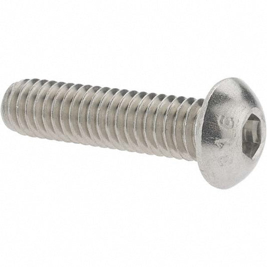 Value Collection C52000696 Button Socket Cap Screw 5/16-18, 1-1/4" Length Under Head, Stainless Steel, Bright/Uncoated