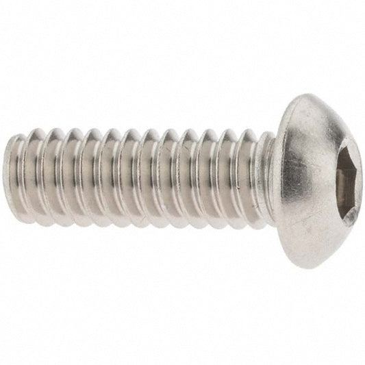 Value Collection C56001258 Button Socket Cap Screw 1/4-20, 3/4" Length Under Head, Stainless Steel, Bright/Uncoated