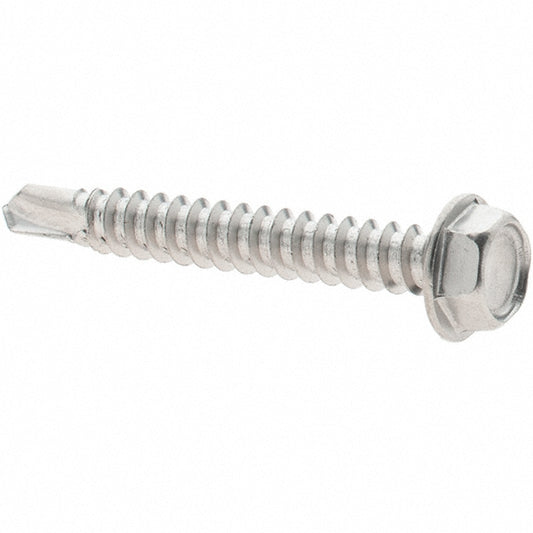 Value Collection 95574 #8, Hex Washer Head, Hex Drive, 1-1/4" Length Under Head, #2 Point, Self Drilling Screw