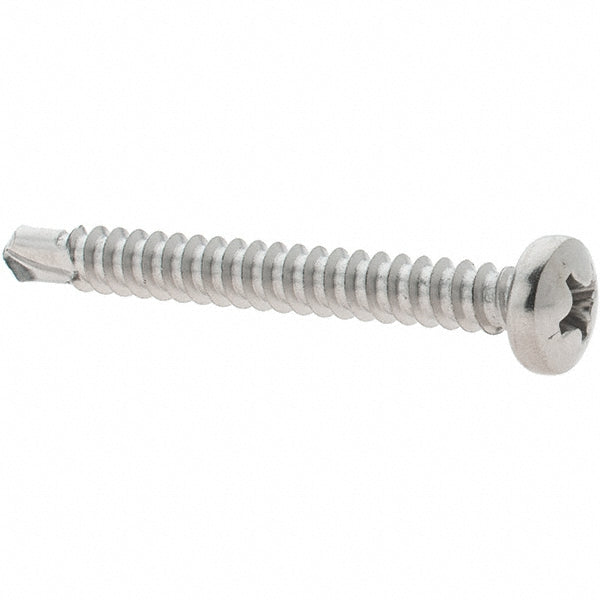 Value Collection 95544 #8, Pan Head, Phillips Drive, 1-1/2" Length Under Head, #2 Point, Self Drilling Screw