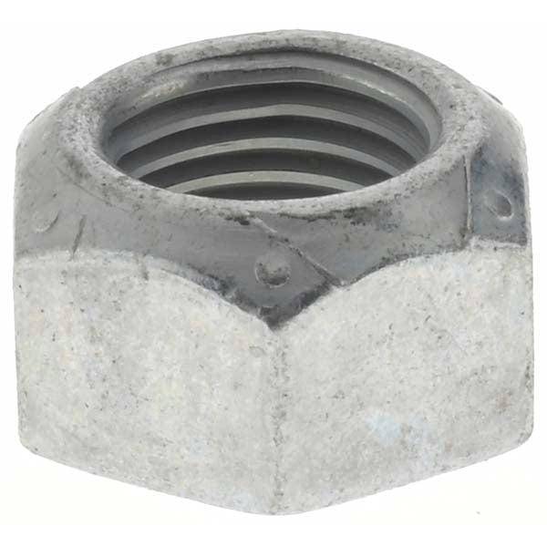 Value Collection KP66143 Hex Lock Nut Distorted Thread, 3/8-24, Grade C Steel, Zinc-Plated with Wax
