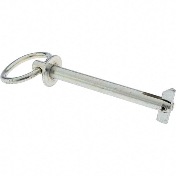 Value Collection KP66845 1/2" Pin Diam, 5-3/4" Long, Zinc Plated Steel Tension Lock Hitch Pin