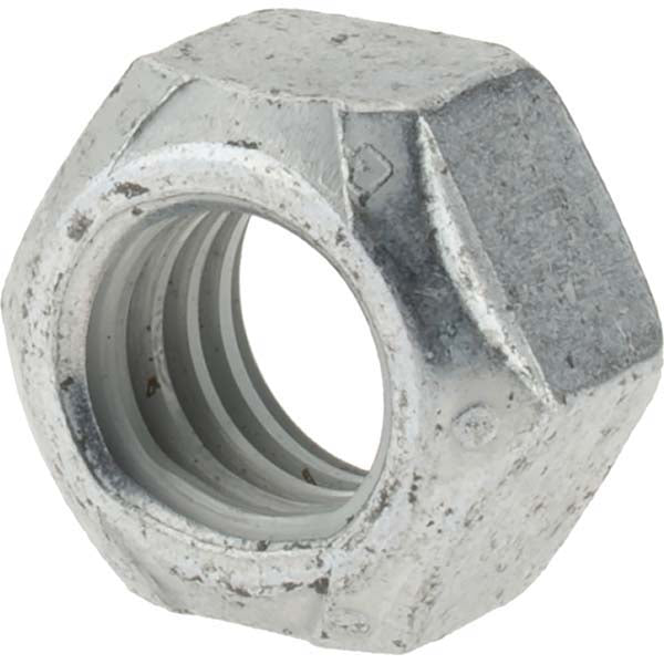 Value Collection KP66129 Hex Lock Nut Distorted Thread, 3/8-16, Grade C Steel, Zinc-Plated with Wax