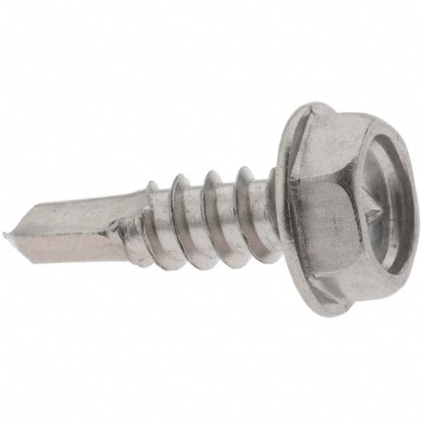 Value Collection KP362 #10, Hex Washer Head, Hex Drive, 1-1/4" Length Under Head, #2 Point, Self Drilling Screw