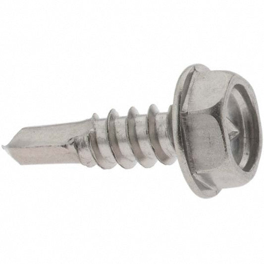 Value Collection KP362 #10, Hex Washer Head, Hex Drive, 1-1/4" Length Under Head, #2 Point, Self Drilling Screw