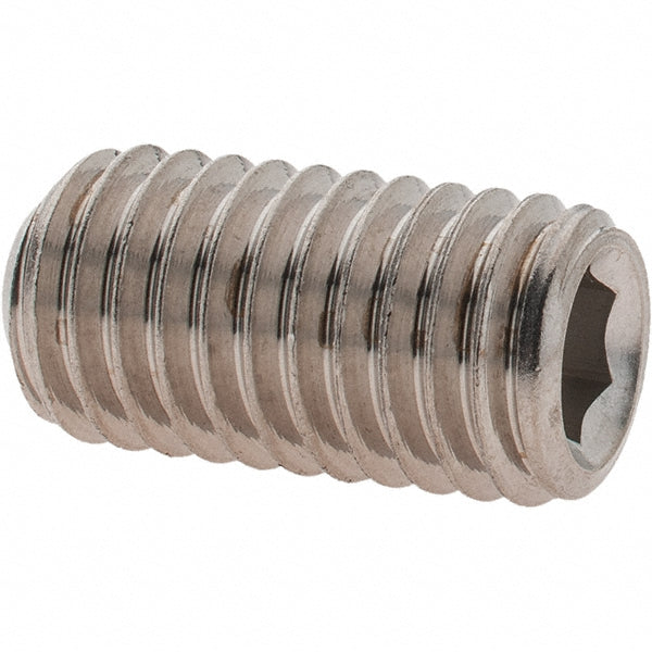 Value Collection 93982 Set Screw 1/2-13 x 1", Cup Point, Stainless Steel, Grade 18-8